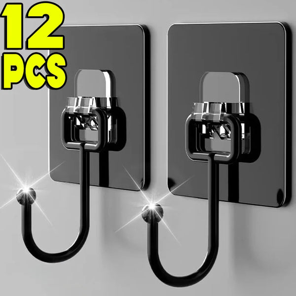 Reusable Adhesive Wall Hooks (12-Pack)